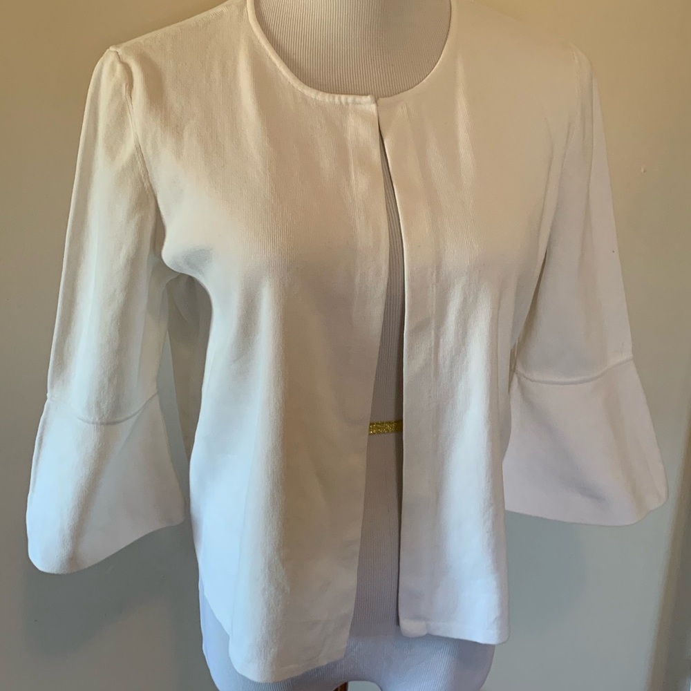 J. McLaughlin - White Cardigan Jacket Style Sweater